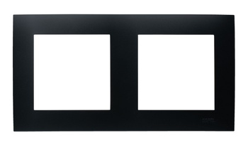 OSPEL SZAFIR R-2Z/33 Ramka podwójna czarny metalik