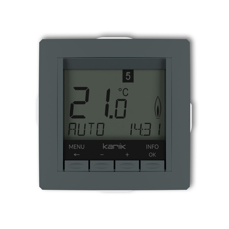 KARLIK DECO 28DRT-3.1 Mechanizm uniwersalnego elektronicznego tygodniowego regulatora temperatury (podświetlenie białe)