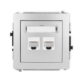 KARLIK DECO 7DGK-4  Gniazdo komputerowe podwójne 2xRJ45