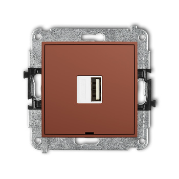 KARLIK MINI 63MCUSBBO-1 Mechanizm ładowarki USB pojedynczej USB A, 5W max., 5V, 1A, bez pola opisowego