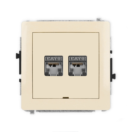 KARLIK DECO 1DGKBO-6 Gniazdo komputerowe podwójne 2xRJ45