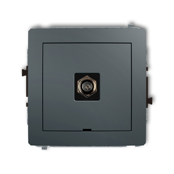 KARLIK DECO 28DGFBO-1  Gniazdo antenowe pojedyńcze  typu F (SAT) niklowany