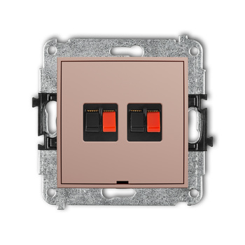 KARLIK MINI 62MGGBO-2 Mechanizm gniazda głośnikowego podwójnego, bez pola opisowego