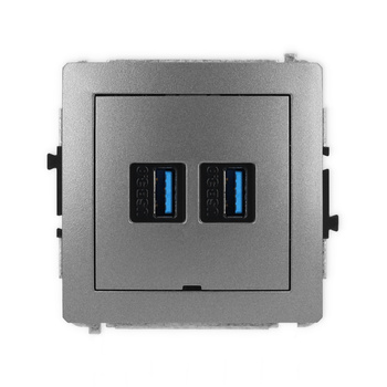 KARLIK DECO 11DGUSBBO-6  Gniazdo podwójne 2xUSB A-A 3.0