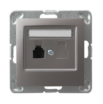 Ospel impresja GPT-1Y/m/23 Gniazdo telefoniczne pojedyncze tytan