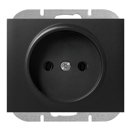 Gniazdo pojedyncze p/t 2P Onyx, 16A, 250V, PT-15O, czarny