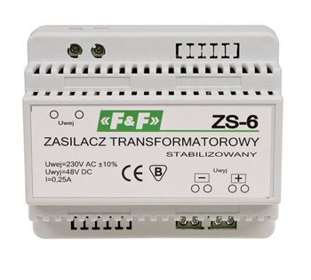 F&F Zasilacz ZS-6 transformatorowy, stabilizowany.