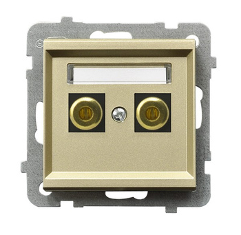 OSPEL SONATA GGN-1R/m/39 Gniazdo głośnikowe pojedyncze złoty