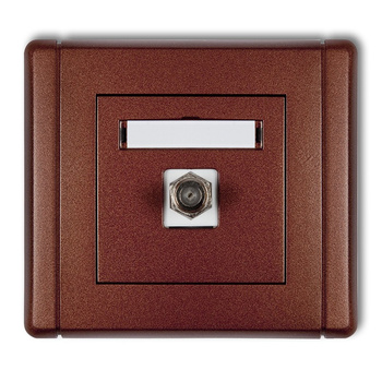 KARLIK FLEXI 9FGF-1.1  Gniazdo antenowe pojedyncze typu F (SAT) pozłacane