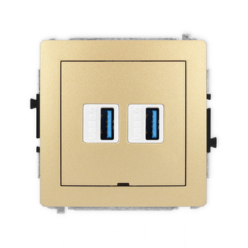 KARLIK DECO 29DGUSBBO-6  Gniazdo podwójne 2xUSB A-A 3.0
