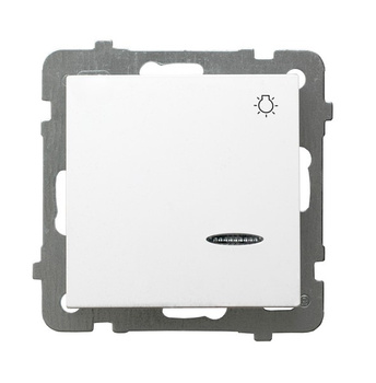 OSPEL AS ŁP-5GS/m/00 Łącznik zwierny "światło" podświetlany biały