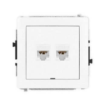 KARLIK DECO 25DGKBO-8  Gniazdo komputerowe podwójne 2xRJ45