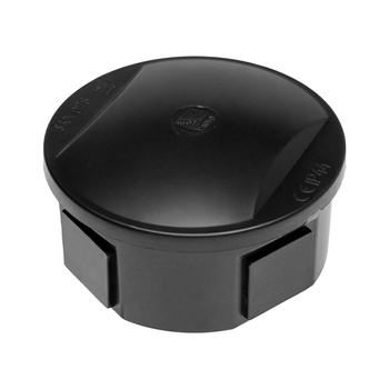 Puszka hermetyczna 80x40, 4 dławiki, odporna na UV, czarna, IP44