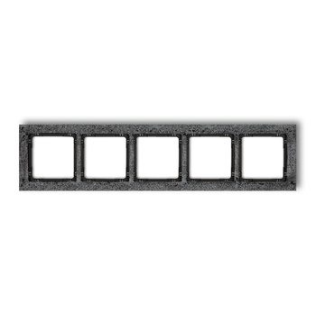 KARLIK DECO 11-12-DRB-5 Ramka uniwersalna pięciokrotna - beton (ramka: antracytowa; spód: czarny)