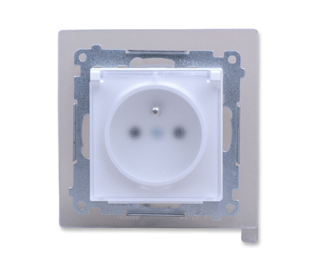 Kontakt Simon 55 tgz1bcz.01/111a gniazdo bryzgoszczelne z uziemieniem IP44