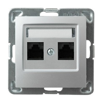 Ospel impresja GPK-2Y/K/m/18 Gniazdo komputerowe podwójne, kat. 5e MMC