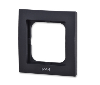 OSPEL AS RH-1G/33 Ramka pojedyncza do łączników IP44 czarny metalik