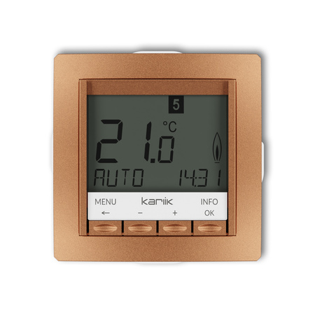 KARLIK DECO 8DRT-3.1 Mechanizm uniwersalnego elektronicznego tygodniowego regulatora temperatury (podświetlenie białe)