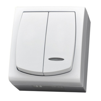 OSPEL MADERA ŁNH-2NS/00 Łącznik dwugrupowy świecznikowy podświetlany