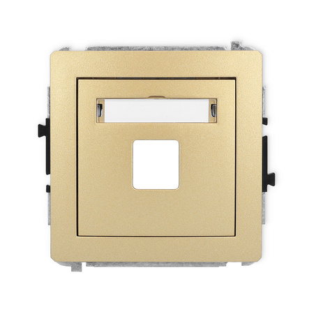 KARLIK DECO 29DGM-1P  Gniazdo multimedialne pojedynczego bez modułu (standard Keystone)