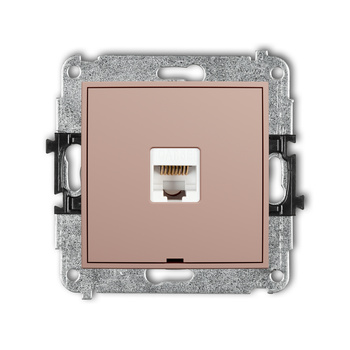 KARLIK ICON 62IGKBO-1 Mechanizm gniazda komputerowego pojedynczego 1xRJ45, kat. 5e, 8-stykowy, bez pola opisowego