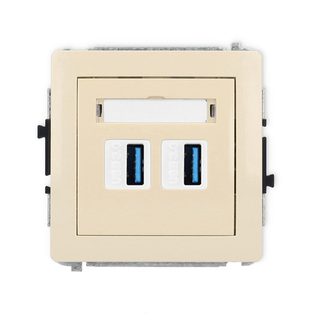 KARLIK DECO 1DGUSB-6 Gniazdo podwójne 2xUSB A-A 3.0