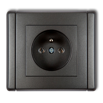 KARLIK FLEXI 11FGP-1z  Gniazdo pojedyncze z uziemieniem 2P+Z (bez przesłon torów prądowych)