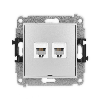 KARLIK ICON 7IGTBO-2  Gniazdo telefoniczne podwójne  2xRJ11
