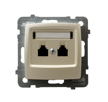 OSPEL KARO GPT-2SR/m/42 Gniazdo telefoniczne podwójne równoległe