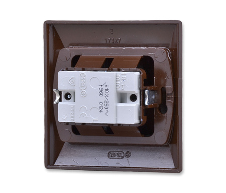 OSPEL AKCENT ŁP-1A/24 Łącznik jednobiegunowy brązowy