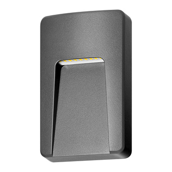 SLIGO LED 3W, lampa elewacyjna, 240lm, IP65, 4000K, prostokątna, szara