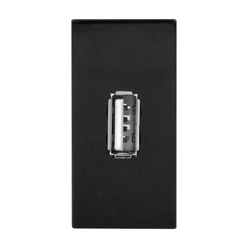NOEN USB data, gniazdo modułowe 22,5x45mm USB data 2.0, czarne