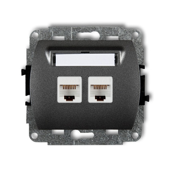 KARLIK TREND 11GK-6  Gniazdo komputerowe podwójne 2xRJ45