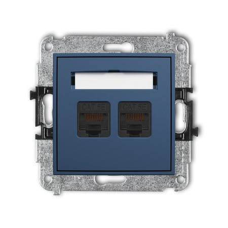 KARLIK ICON 64IGK-2 Mechanizm gniazda komputerowego podwójnego 2xRJ45, kat. 5e, 8-stykowy