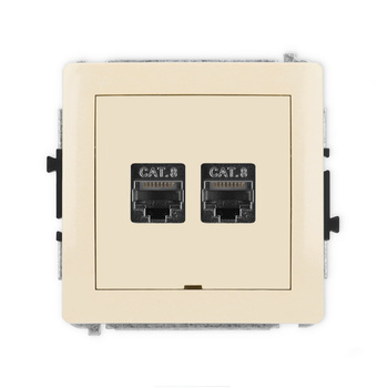 KARLIK DECO 1DGKBO-12  Gniazdo komputerowe podwójne 2xRJ45