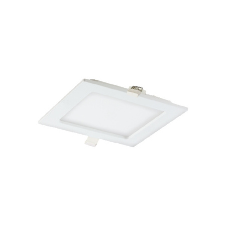 AKMAN LED 12W, oprawa downlight, podtynkowa, kwadratowa, 780lm, 3000K, biała, wbudowany zasilacz LED