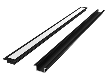 LED line PRIME Profil aluminiowy wpuszczany czarny 2m - zestaw