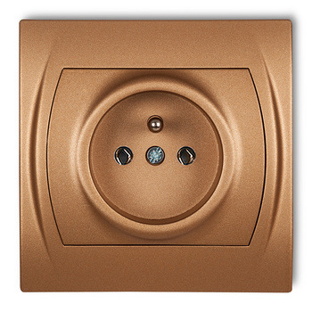 KARLIK LOGO 8LGP-1z Gniazdo pojedyncze z uziemieniem 2P+Z (bez przesłon torów prądowych)