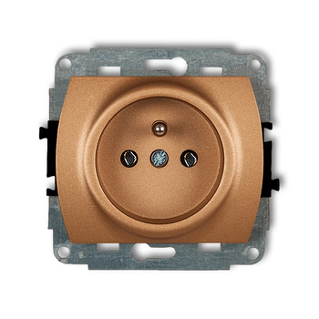 KARLIK TREND 8GP-1z Mechanizm gniazda pojedynczego z uziemieniem 2P+Z (bez przesłon torów prądowych)