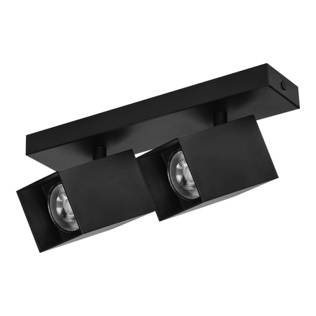 KUBAR SP 2, oprawa ścienno-sufitowa, 2xGU10, IP20, czarna
