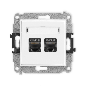 KARLIK MINI MGK-12 Gniazdo komputerowe podwójne 2xRJ45