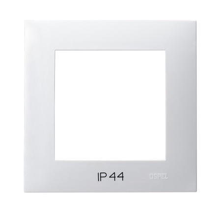 OSPEL SZAFIR RH-1Z/00 Ramka pojedyncza do łączników IP-44 biały