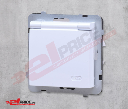 Ospel as gph-1gz/m/00/w gniazdo pojedyncze z uziemieniem brzyzgoszczelne ip44