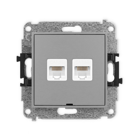 KARLIK MINI 27MGKBO-2  Gniazdo komputerowe podwójne 2xRJ45
