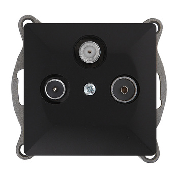 Gniazdo abonenckie ,,RTV/SAT" Pearl, GAPS-2P, czarny