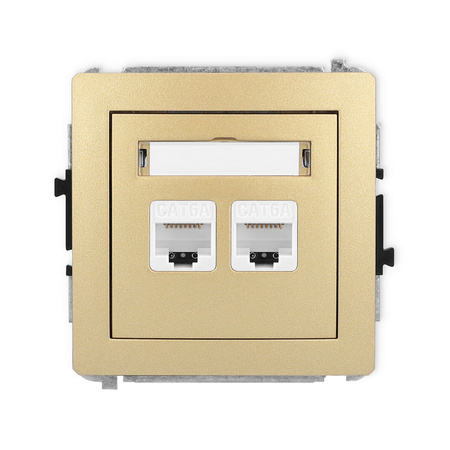 KARLIK DECO 29DGK-8 Gniazdo komputerowe podwójne 2xRJ45