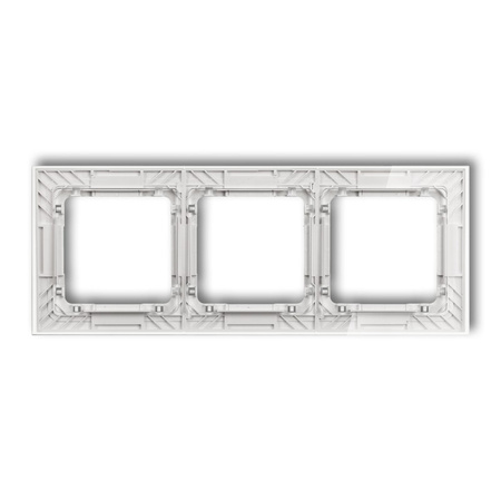 KARLIK DECO 52-0-DRS-3 Ramka uniwersalna potrójna transparentna DECO Art - efekt szkła (ramka: transparentna; spód: biały)