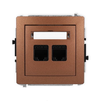 KARLIK DECO 9DGK-4  Gniazdo komputerowe podwójne 2xRJ45