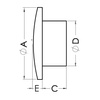 Wentylator domowy Komfort 100B STANDARD, łożysko kulkowe, fi 100 mm, kolor biały