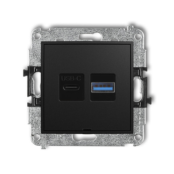 KARLIK ICON 12ICUSBBO-8  Ładowarka USB podwójna  USB C + USB A